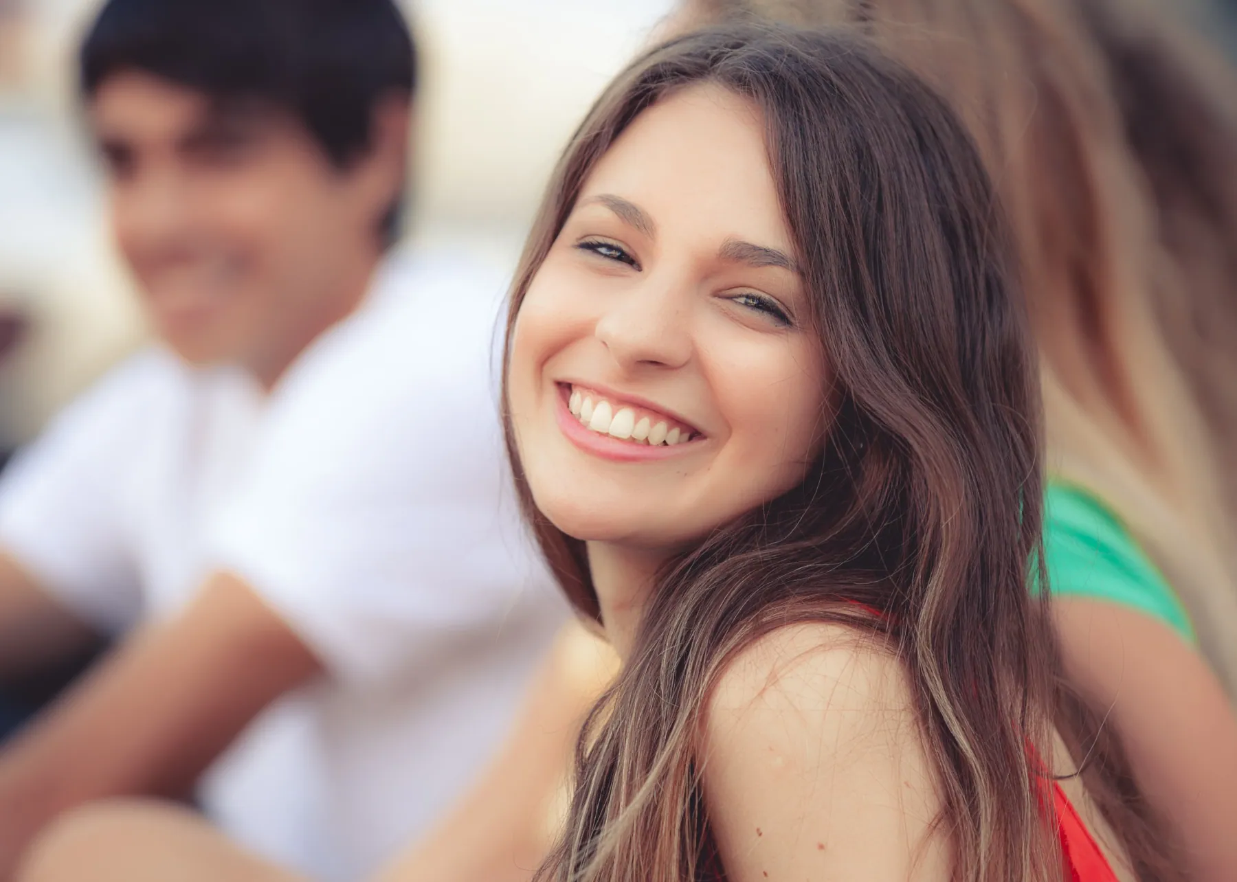 A Hornchurch patient with a balanced smile after gummy smile treatment